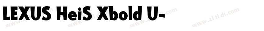 LEXUS HeiS Xbold U字体转换